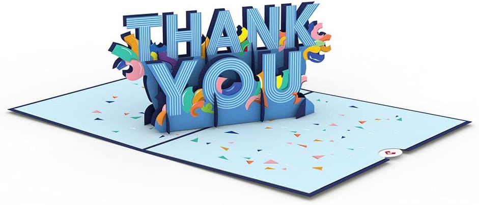 Lovepop Thank You Pop-Up Card 5" x 7" Confetti Card