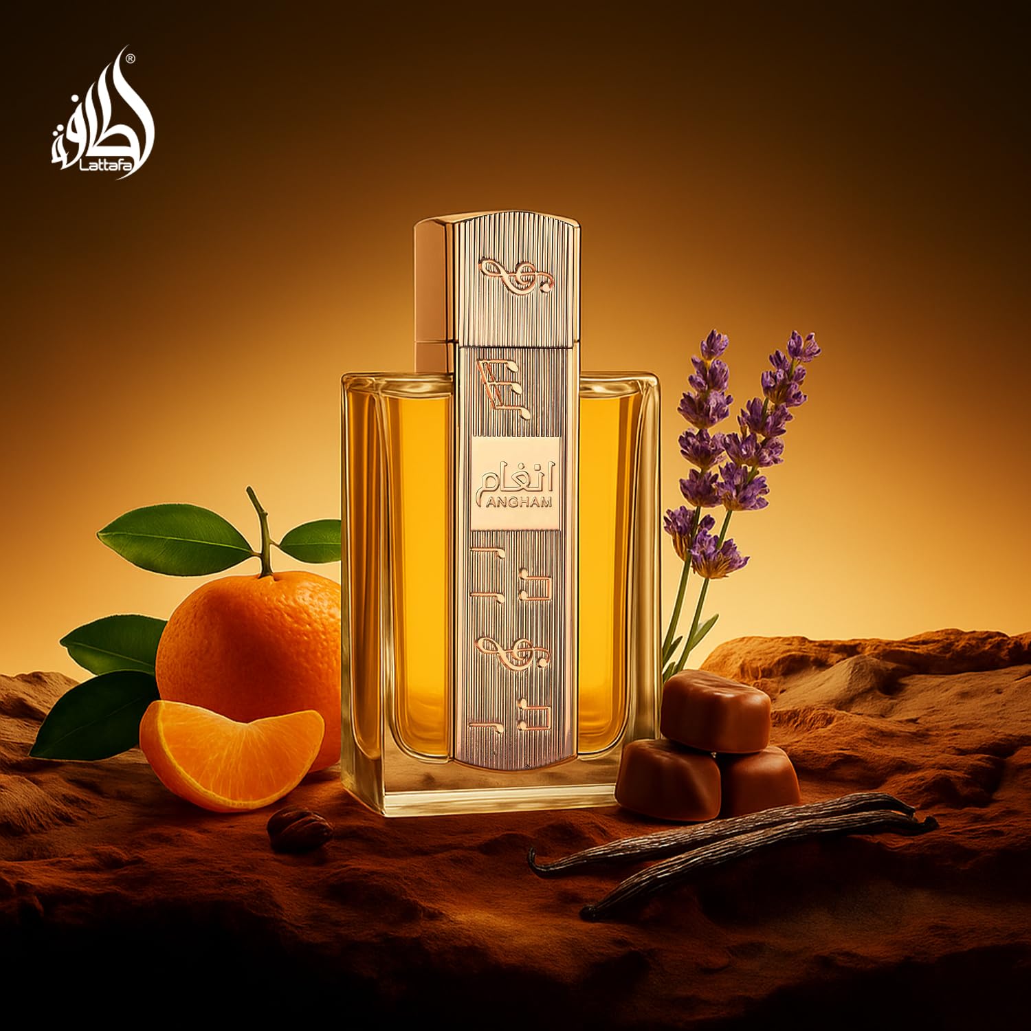 Lattafa Angham - Citrus, Lavender, Musk, Amber, Vanilla - Eau de Parfum 3.40 Ounce / 100 ml