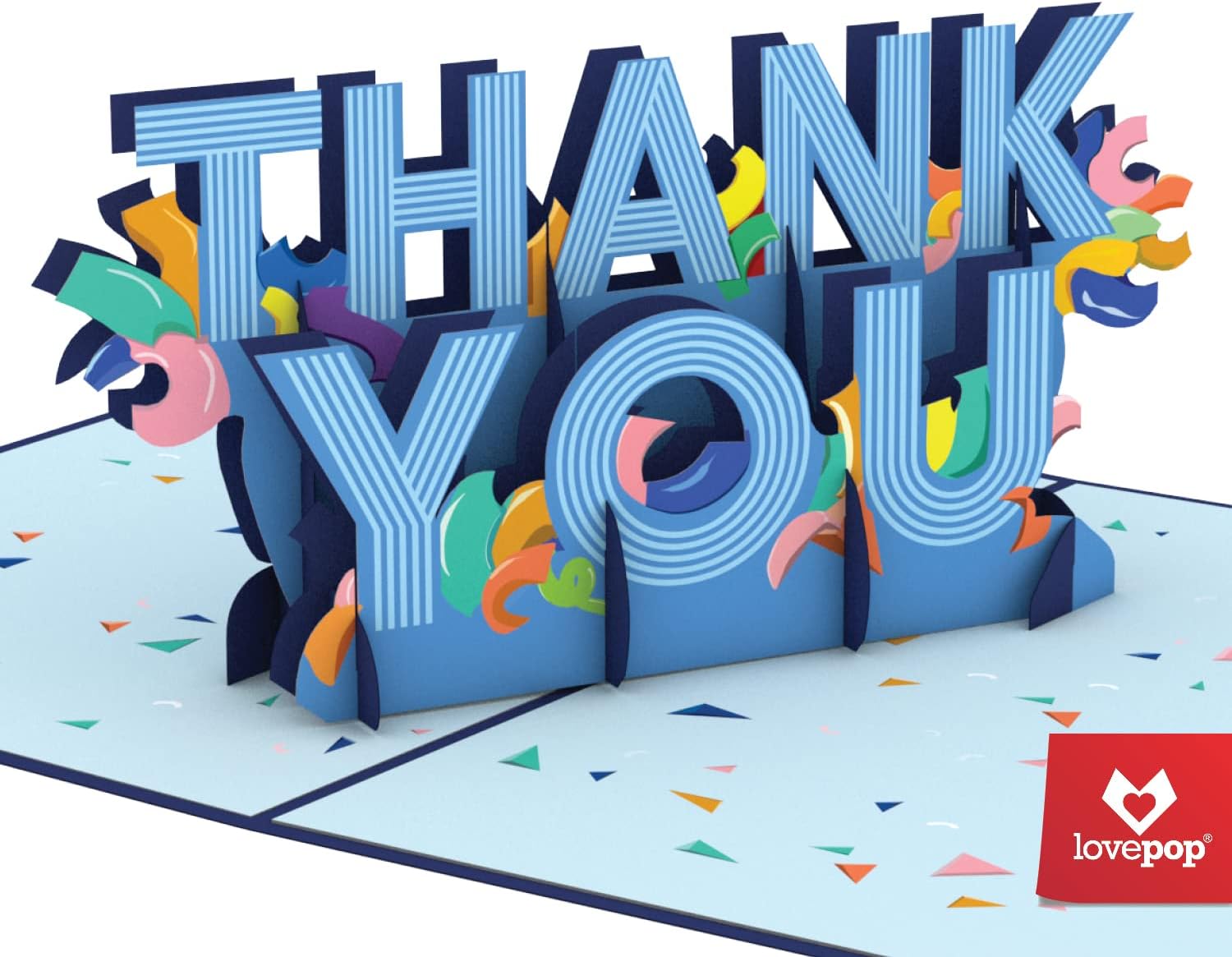 Lovepop Thank You Pop-Up Card 5" x 7" Confetti Card