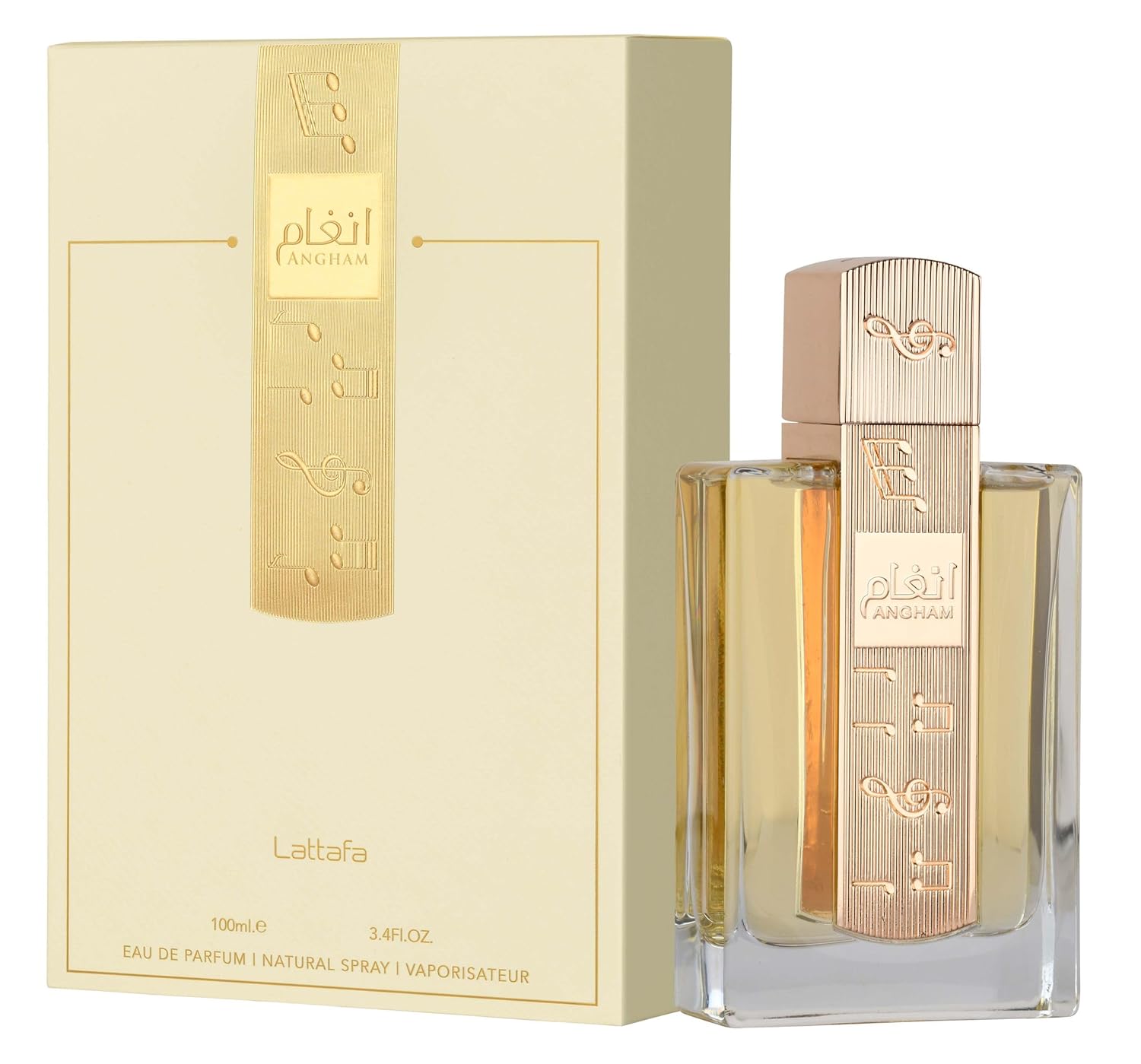 Lattafa Angham - Citrus, Lavender, Musk, Amber, Vanilla - Eau de Parfum 3.40 Ounce / 100 ml